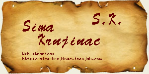 Sima Krnjinac vizit kartica